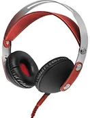 Słuchawki - Akai metalu i prawdziwej skóry, słuchawki ohraufliegende  czerwony A58032R - miniaturka - grafika 1