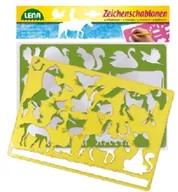 Zabawki kreatywne - Lena Szablony do odrysowania Konie i koty 65767 - miniaturka - grafika 1