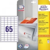 Etykiety do drukarek - Avery Etykiety uniwersalne Zweckform trwałe 38 x 21.2 mm, 1625 etykiet - miniaturka - grafika 1