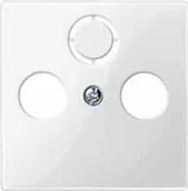 Klawisze i ramki - Schneider Electric Merten System M Biały połysk Pokrywa RTV-SAT mtn296719 - miniaturka - grafika 1