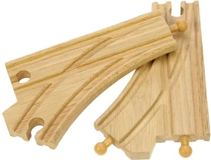 Bigjigs Toys Curved Points - części do kolejki BJT107 - Pociągi dla dzieci - miniaturka - grafika 3