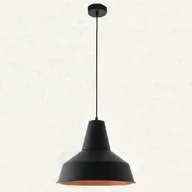 Lampy sufitowe - Eglo LAMPA wisząca SOMERTON 49387 metalowa OPRAWA zwis IP20 miedź Czarny - miniaturka - grafika 1
