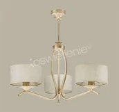 Lampy sufitowe - Jupiter KASZMIR Ecru 3 zwis - Żyrandol/lampa wisząca 3x E27 (max 60W) 1274-KS3 - miniaturka - grafika 1