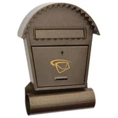 Skrzynki na listy - Skrzynka na listy SD07 Domek Mały Okrągły z tubą na prasę - miniaturka - grafika 1