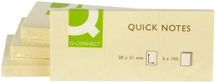 Q-CONNECT Bloczek samoprzylepny 38x51mm 3x100 kart. jasnożółty KF10500 - Notesy i bloczki - miniaturka - grafika 5