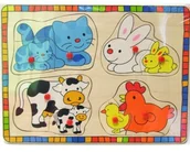 Klocki - Brimarex Drewno Ukł. Drewniana Zwierzęta Domowe ZB-2456 - miniaturka - grafika 1