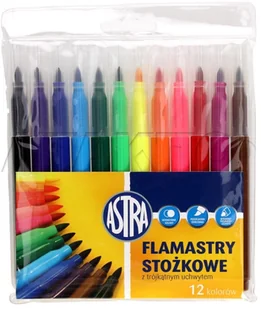 Astra FLAMASTRY 12 kolorów STOŻKOWE - Flamastry - miniaturka - grafika 2