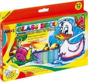 Przybory szkolne - Amos Farby witrażowe 12 kolorów KW TRADE - miniaturka - grafika 1