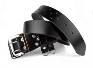 Paski - Complex PL) Pasek Męski Skórzany Oficer Skóra Licowa Czarny Czarny,Ciemny brąz - miniaturka - grafika 1