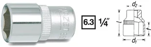 Hazet Nasadka 1/4 6 3 mm) 850A-1/2 zewnętrzny sześciokąt Długość netto 25 mm - Klucze i nasadki Hazet Nasadka 1/4 6 3 mm) 850A-1/2 zewnętrzny sześciokąt Długość netto 25 mm - Klucze i nasadki - miniaturka - grafika 1
