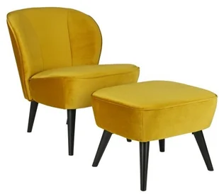 Woood Fotel SARA z aksamitu ochra - 375690-132 375690-132 - Fotele Woood Fotel SARA z aksamitu ochra - 375690-132 375690-132 - Fotele - miniaturka - grafika 5