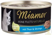 Mokra karma dla kotów - Miamor Feine Filets Naturelle Tuńczyk z krewetkami 80g 75018 - miniaturka - grafika 1
