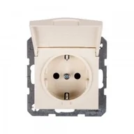 Gniazdka elektryczne - Hager Polo Berker/B.Kwadrat Gniazdo Schuko 16A IP20 z klapką kremowe S.1 47518982 0001-00000-43619 [4350662] - miniaturka - grafika 1