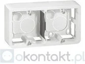 Puszki elektryczne i akcesoria - Legrand 080285 MOSAIC Puszka natynkowa - 4,5 lub 2x2 moduły poziomo 40MM do uchy - miniaturka - grafika 1