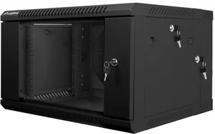 Lanberg Szafa wisząca dwusekcyjna 19 6U czarna WF02-6606-10""B (WF02-6606-10B) - Szafy rack - miniaturka - grafika 2