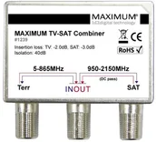 Akcesoria TV-SAT - MAXIMUM sumator, combiner Maximum SAT+TV +obudowa, opaska ZWSMAX - miniaturka - grafika 1