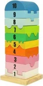 Klocki - Bigjigs Toys Rozkładana Wieża z Klocków z Liczbami BB034 - miniaturka - grafika 1