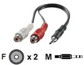 Kable - Rotronic ROLINE 3,5 MM (ST)/kabel cinch, czarny 11.09.4340 - miniaturka - grafika 1