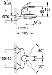Grohe Eurosmart 33300 - Baterie wannowe i prysznicowe - miniaturka - grafika 2