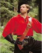 Repliki - broń - Płatnerze hiszpańscy BRĄZOWY PAS PRZEZ RAMIĘ DLA LEWORĘCZNYCH TYPU BALDRIC XVIIw - miniaturka - grafika 1