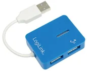 Huby USB - LogiLink USB 2.0 Hub Smile 4-Port  Hub  4 X Hi-Speed USB, niebieski, UA-0136 4052792007817 - miniaturka - grafika 1