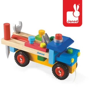 Janod Samochód z narzędziami JND05022 - Mały majsterkowicz - miniaturka - grafika 2