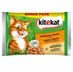 Kitekat Delikatne Dania W Sosie Saszetki 4X100G - Mokra karma dla kotów - miniaturka - grafika 3
