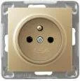 Gniazdka elektryczne - Ospel Gniazdo ścienne IMPRESJA MODUŁ Pojedyncze z/u złoty metalik GP-1YZ/m/28 - miniaturka - grafika 1