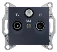 Gniazdka elektryczne - Schneider Sedna Gniazdo RTV-SAT przelotowe 4dB - Grafitowy - SDN3501470 - miniaturka - grafika 1