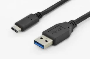 Assmann Kabel USB USB A - USB C męskie - męskie czarny1 m AK-300136-010-S - Kable USB - miniaturka - grafika 2