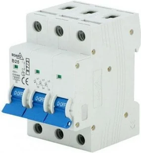 Bemko A00-S7-3P-B25 Wyłącznik nadprądowy 3P B 25A S7-3P-B25 - Bezpieczniki elektryczne - miniaturka - grafika 2