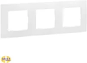 Klawisze i ramki - Legrand Niloe Ramka Potrójna biała 665003 - miniaturka - grafika 1