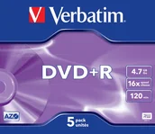 Nośniki danych - Verbatim DVD+R 4.7GB x16 slim (43515) - miniaturka - grafika 1