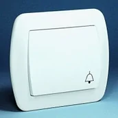 Wyłączniki światła i elektryczne - Kontakt Simon Kontakt Akord AD1/11 - Przycisk dzwonek - miniaturka - grafika 1