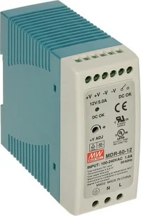 Mean Well Zasilacz LED MDR 60W 12V/DC MDR-60-12 - Zasilacze i transformatory - miniaturka - grafika 2