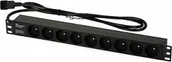 Listwy zasilające - ABCVISION Listwa zasilająca 19 9 1U z wt. UPS IEC320C13 - miniaturka - grafika 1