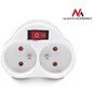 Gniazdka elektryczne - Maclean Gniazdko prądowe X2 z wyłącznikiem Energy MCE31 3680W - miniaturka - grafika 1