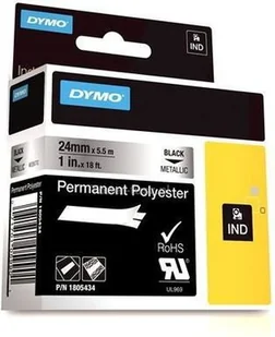 DYMO taśma poliestrowa trwała 24mm czarna na metalicznym - 1805434 - Dodatki do drukarek i skanerów - miniaturka - grafika 2