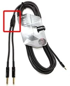 Kable - Proel chlp1 70lu5 profesjonalny przewód Y (Yong sheng 3,5 MM JACK stereo na 2 X Yong sheng 6,3 MM JACK Mono, pozłacane styki, 5 m) Czarny Proel CHLP170LU5 - miniaturka - grafika 1