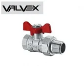 Zawory i kraniki - Valvex ONYX ZAWÓR KULOWY PROSTY NIKLOWANY Z DŁAWIKIEM, PÓŁŚRUBUNKIEM I MOTYLKIEM - miniaturka - grafika 1