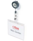 Identyfikatory - Durable Identyfikator 60x90 mm z mechanizmem ściągającym - miniaturka - grafika 1