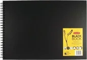 Notesy i bloczki - Derwent Szkicownik BLACK BOOK A3 LANDSCAPE SPIRALA 2300381 - miniaturka - grafika 1