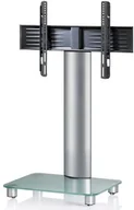 Akcesoria do monitorów - VCM stojak TV Tosal szkło matowe, srebrny - z kółkami 17130 - miniaturka - grafika 1