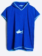 Okrycia kąpielowe dla dzieci - Playshoes Ręcznik kąpielowy dziecięcy Rekin niebieski 340053 - miniaturka - grafika 1