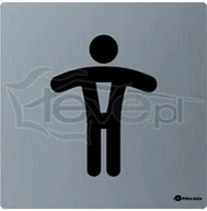 Systemy ekspozycyjne i znaki informacyjne - Merida Piktogram - toaleta męska - ze stali nierdzewnej, firmy - GSM008 - miniaturka - grafika 1