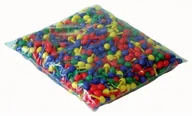 Zabawki interaktywne dla dzieci - Lena Zapasowe koreczki (1 cm), kolorowe 1000 szt L35023 - miniaturka - grafika 1