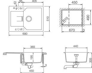 Schock Manhattan D-100S Croma - Zlewozmywaki - miniaturka - grafika 2