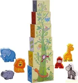 Klocki - Haba KLOCKI Domki Dżungla HB7387 - miniaturka - grafika 1