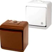 Wyłączniki światła i elektryczne - Karlik Łącznik zwierny światło 4WHE-5 brązowy - miniaturka - grafika 1