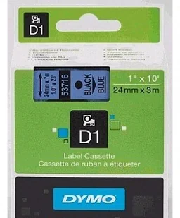 Dymo Taśma D1-24mm/7m, czarny/niebieski S0720960 - Tablice BHP - miniaturka - grafika 2